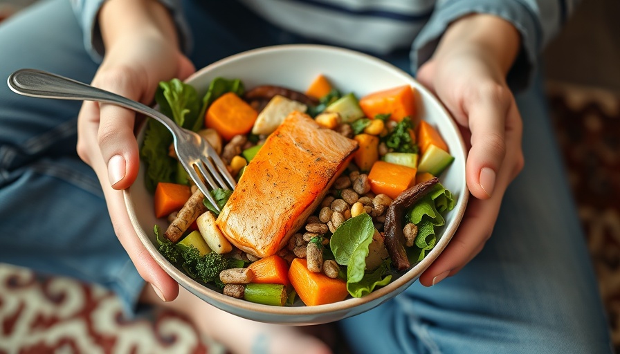 Healthy meal for nutrition and weight loss in casual setting.