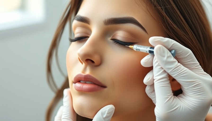 Woman receiving Botox injection in medical setting