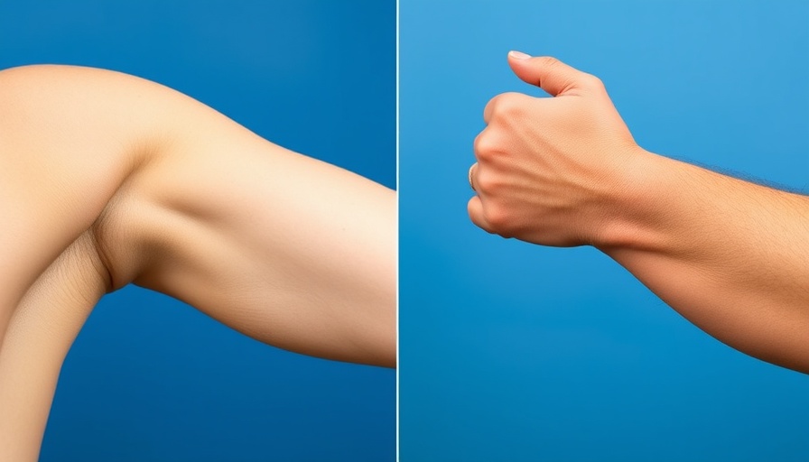 Arm lift surgery before and after showing noticeable changes.