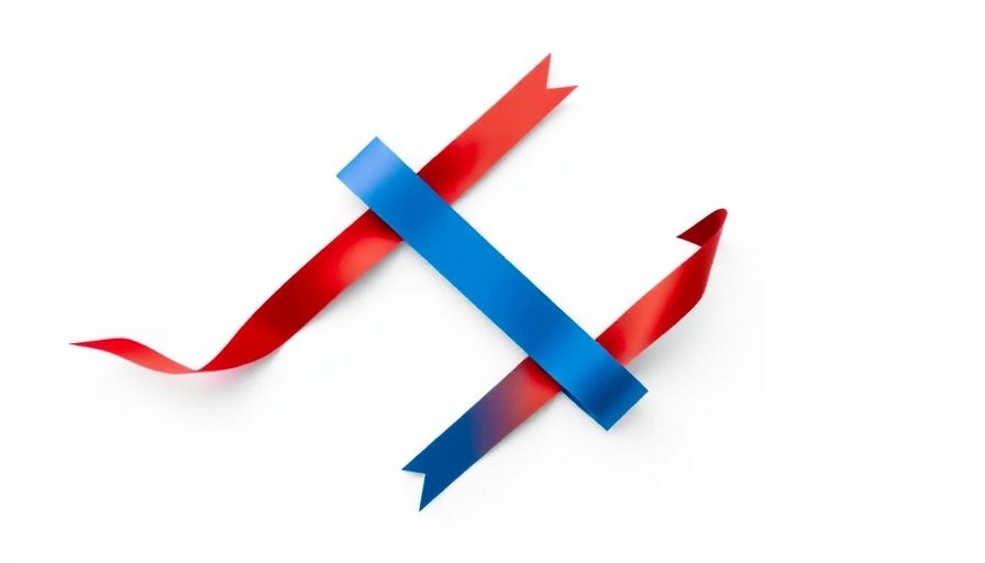 Graphic promoting advocacy with red and blue design elements.