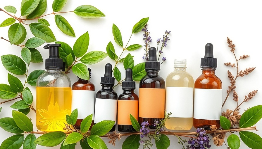 Herbal body care products with essential oils and herbs.