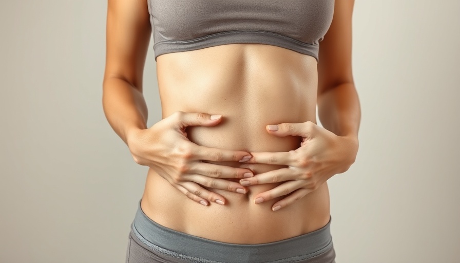 Woman checking tummy tuck recovery in underwear