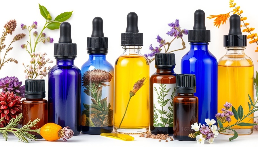 Collection of essential oil bottles with vibrant botanicals, lemon essential oil.