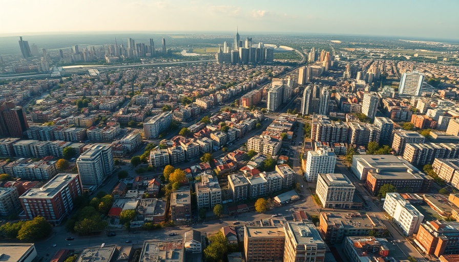 Sprawling cityscape supporting ASPS with urban skyline.