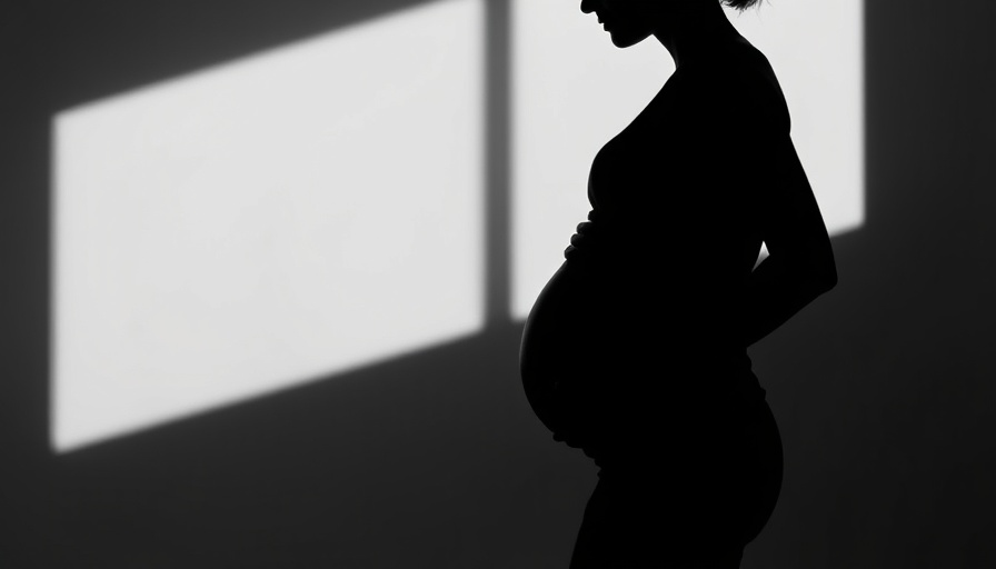 Artistic silhouette of pregnant woman for Nesting Party Gifts.