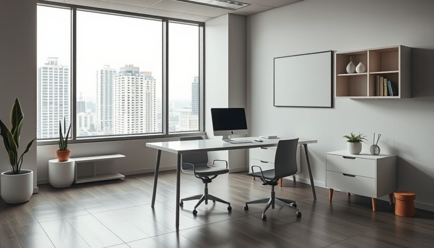 Minimalist modern workspace with aesthetic management theme.