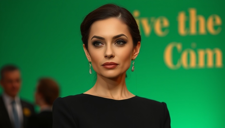 Elegant woman showcasing mom-friendly beauty in formal wear.