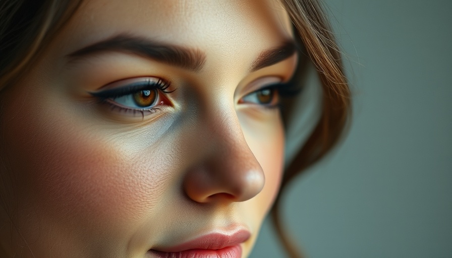 Serene woman highlighting subclinical skin treatment benefits.