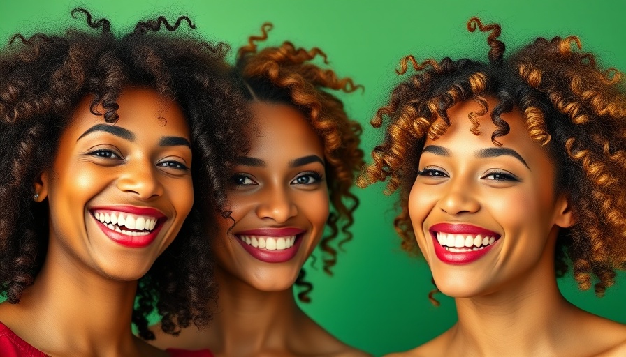 Two women smiling brightly with colorful makeup, Midnight Mender style.