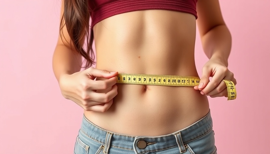 Image of a woman measuring waist, showcasing RibXcar Technique for Waist Contouring.