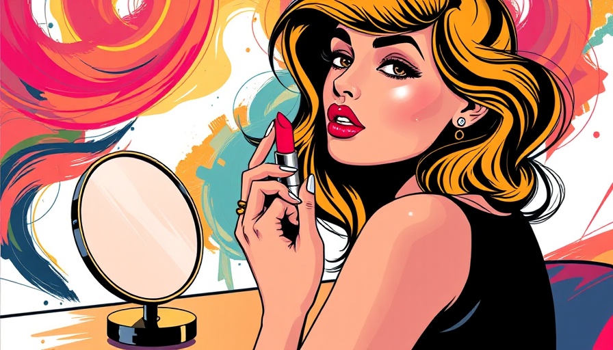 Illustration of a woman with lipstick, representing beste naturkosmetik marken.