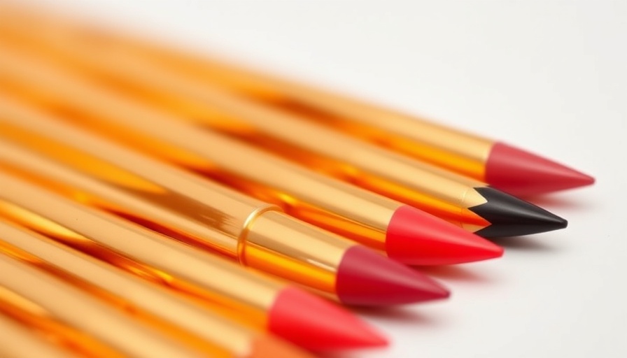 MERIT Signature Lip Sheer Liner in elegant gold.