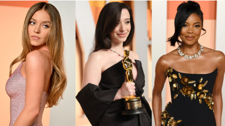 Best Actress winner Mikey Madison, Sydney Sweeney, and Gabrielle Union