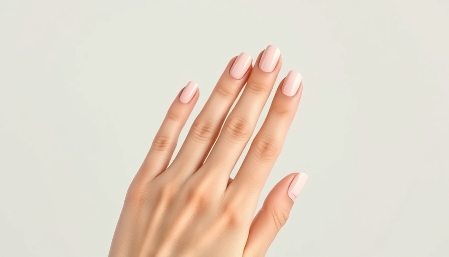 Close-up of glossy soap nails showcasing the trend.