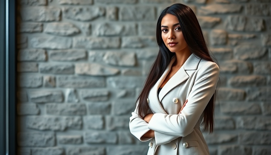 Confident woman in office setting addressing healthcare gender gap