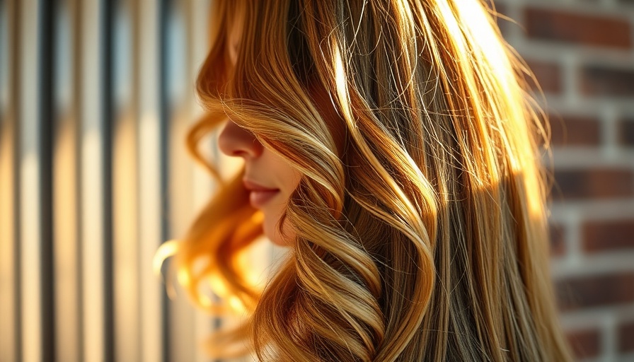 Sun-kissed hair highlights on wavy and straight hair in different settings.