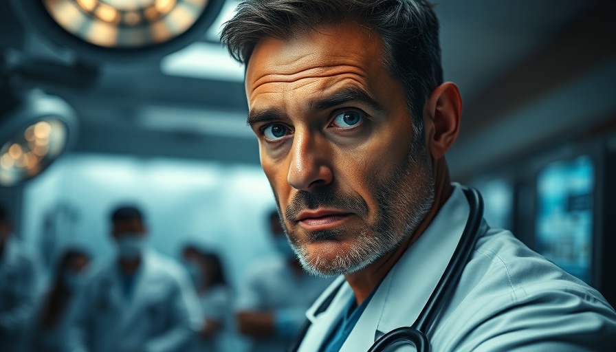 Most realistic medical drama emergency scene with intense doctor.