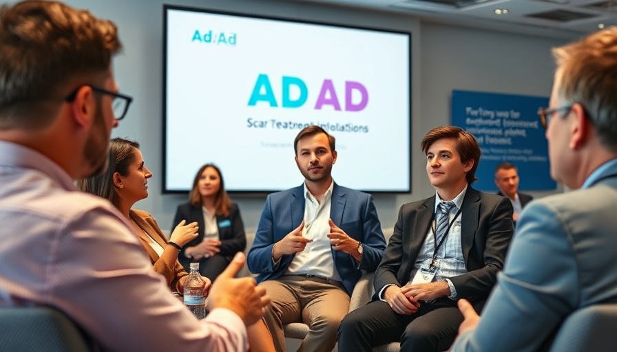 2025 AAD Meeting innovations presentation, speakers discussing scar treatment.