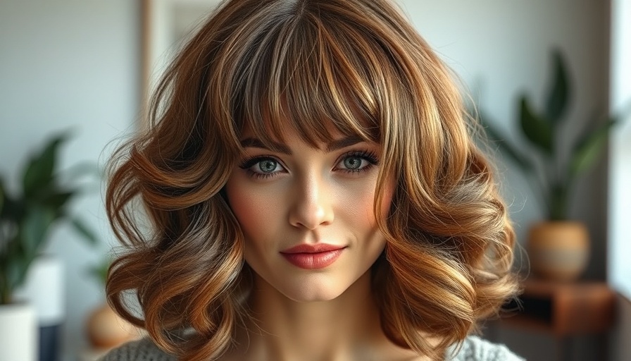 70s hairstyles modern twist with voluminous waves and bangs