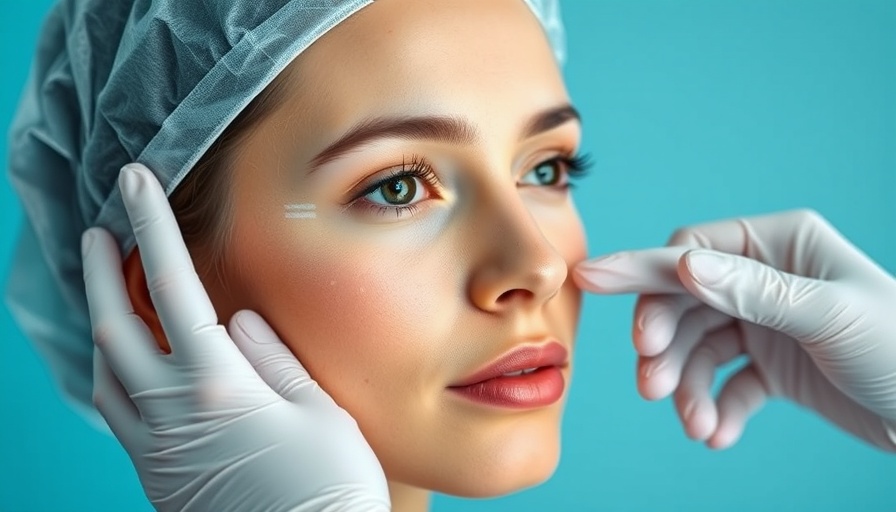 Young woman being examined by a cosmetic surgeon