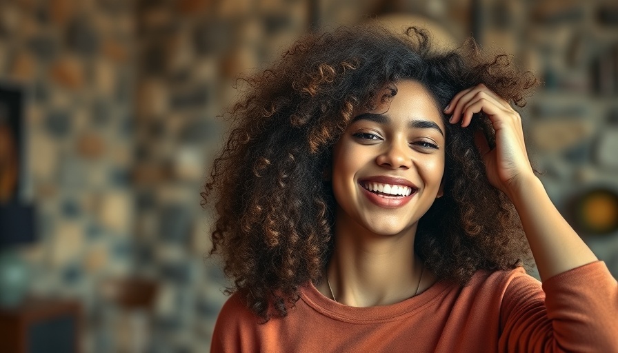 Woman with curly hair enjoying affordable dry shampoo for natural hair.
