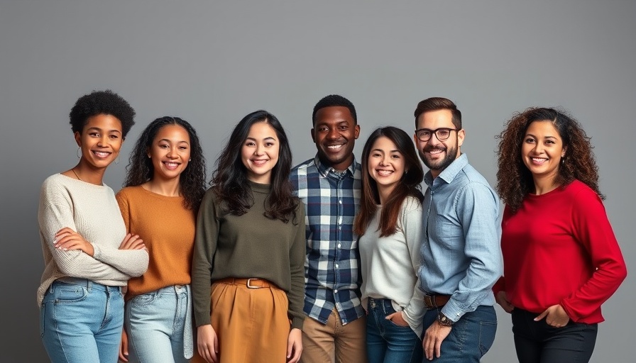 Celebrity transformations showcase with diverse group smiling confidently.