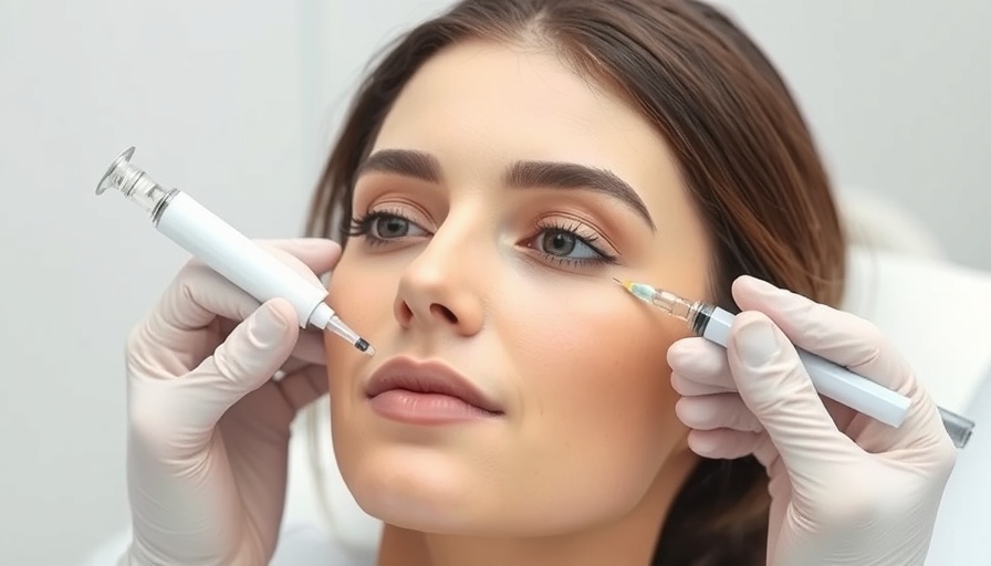 Facial contouring procedure in a sterile medical setting.