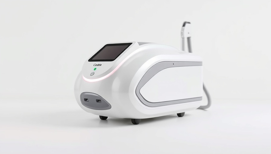 Cadela Vbeam Pro laser technology device on white background.