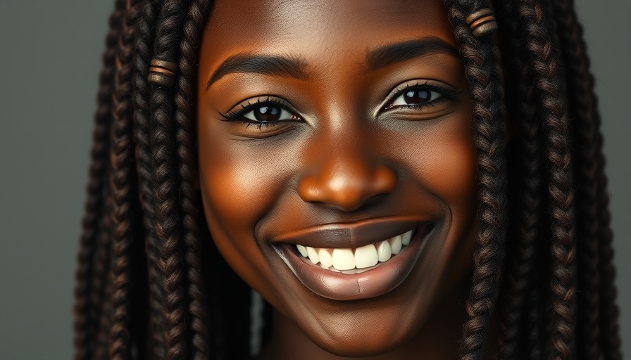 Smiling woman with braids showcasing non-surgical facelift effects.