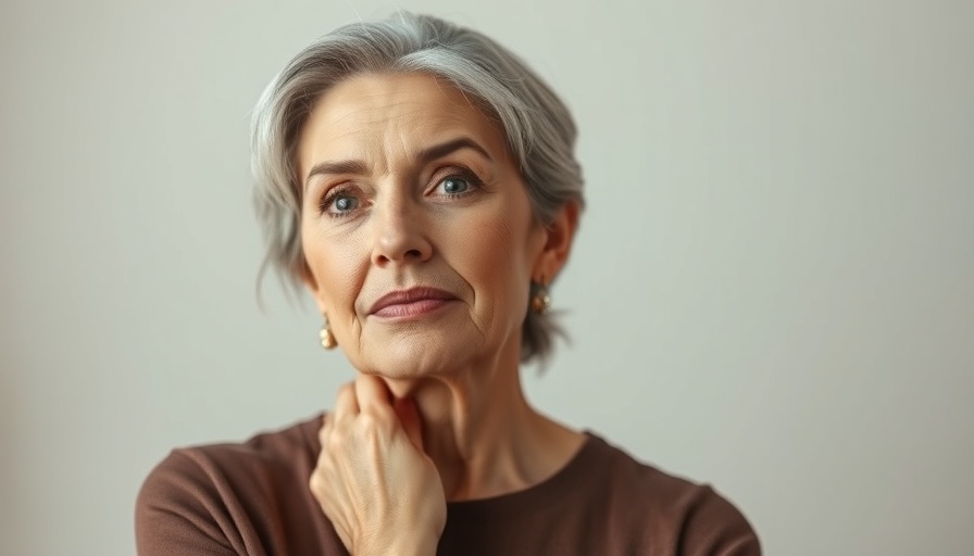 Elegant middle-aged woman representing skin-care products for mature skin.