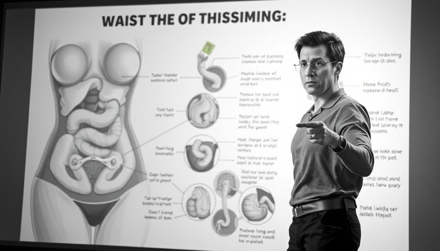 Waist training risks diagram and speaker explaining.