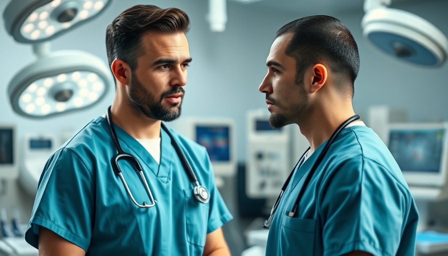 Medical professional discussing breakthrough medicine for hair growth.