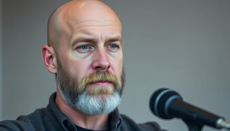 Confident man discussing beard hair transplants in detail.