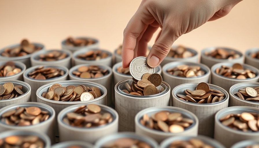 Pension as Marital Property in Illinois: Coins in labeled pots.