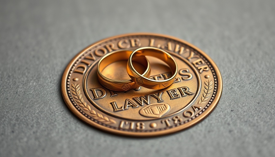 Gold wedding rings on divorce lawyer seal, best divorce lawyers.