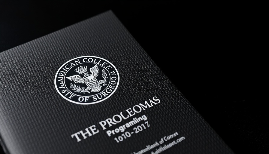 Program cover for American College of Surgeons Fellowship event, October 2000.