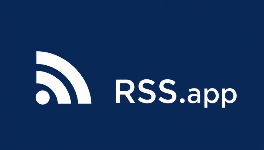 RSS.app logo on dark blue background, minimalist design.