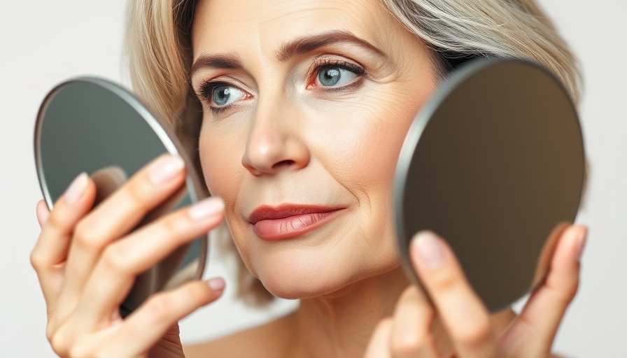 Mature woman considering modern facelift benefits in minimalist setting.