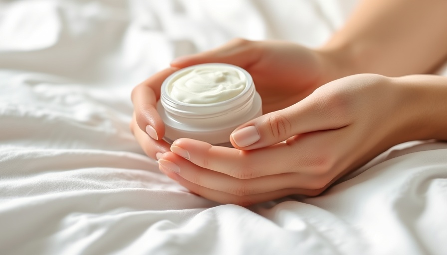 Applying anti-aging skincare cream for sensitive skin