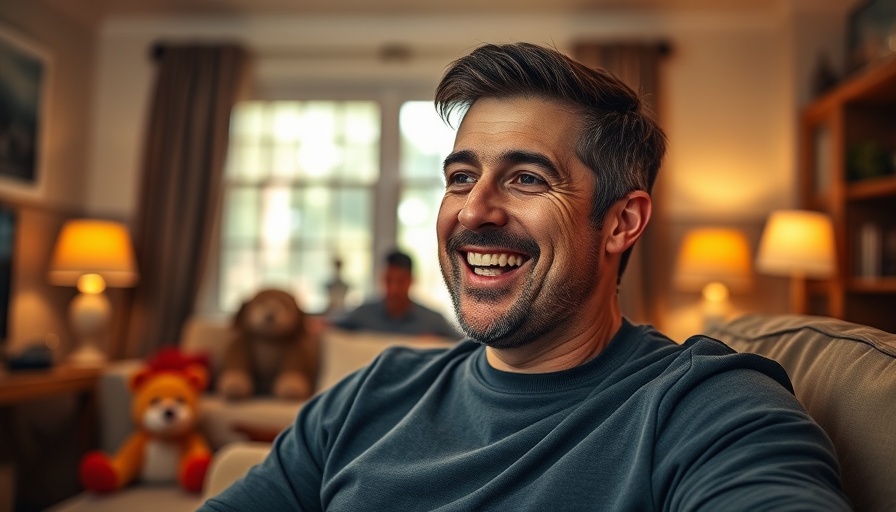 Smiling man speaking animatedly indoors about surgeon behavior.