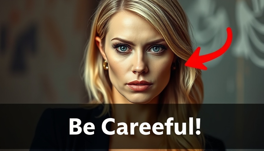 Facelift Risks: A blonde woman with serious expression and warning text.