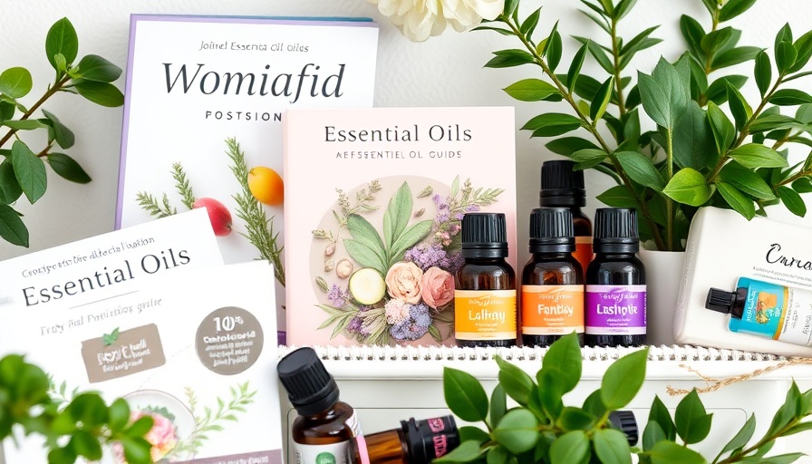 Essential oil ebook bundle promotion with colorful covers.