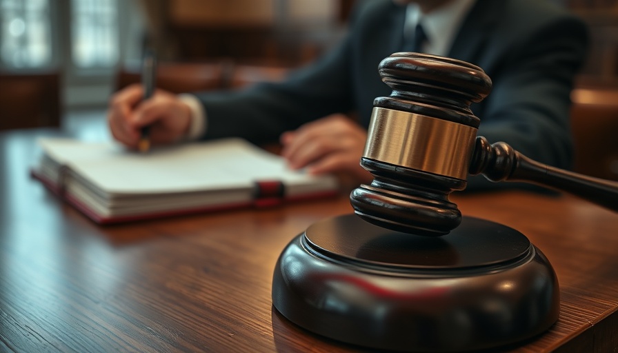 Gavel on desk with person writing, symbolizing maintenance in Illinois divorces.