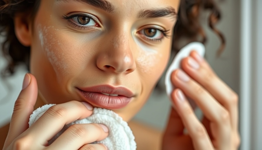 Close-up of skincare routine using Medicube Red Succinic Acid Pads.