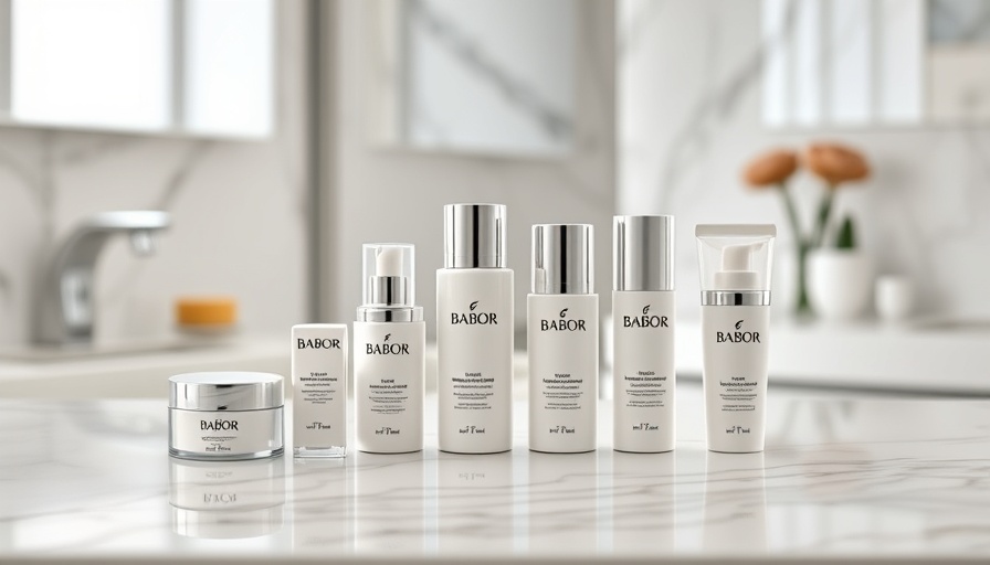 Luxurious Babor Skincare products elegantly displayed on countertop.