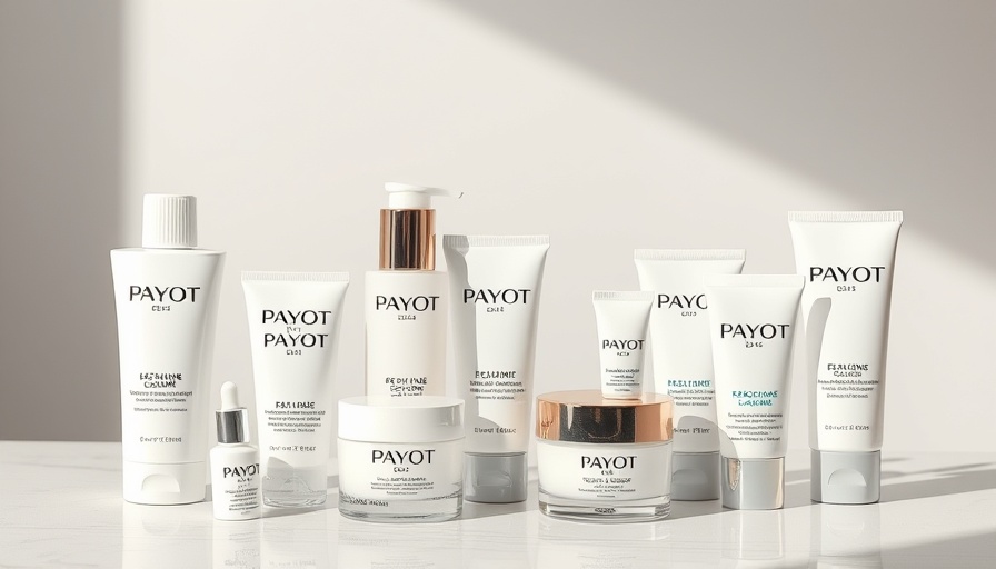 Payot skincare product review, elegant arrangement on white.