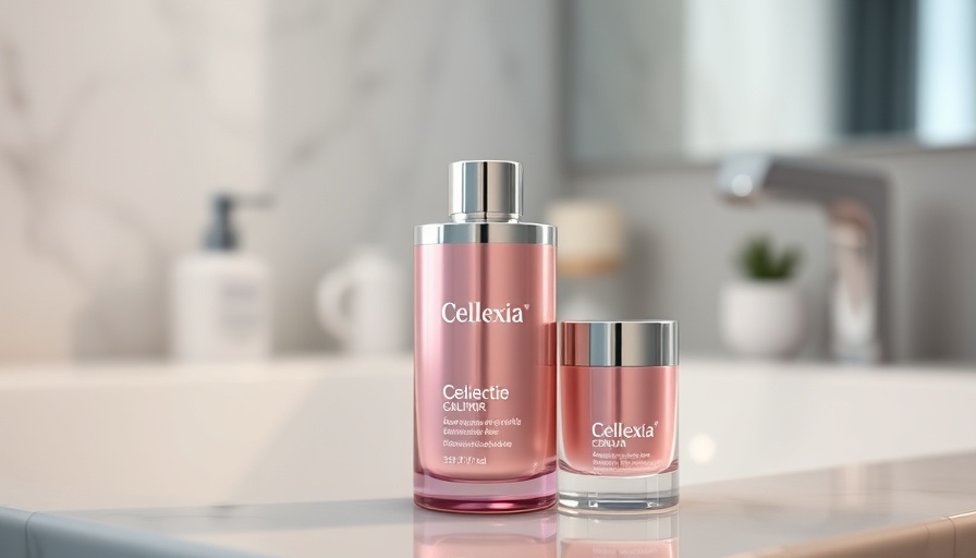 Sleek Cellexia skincare product in a minimalist setting.