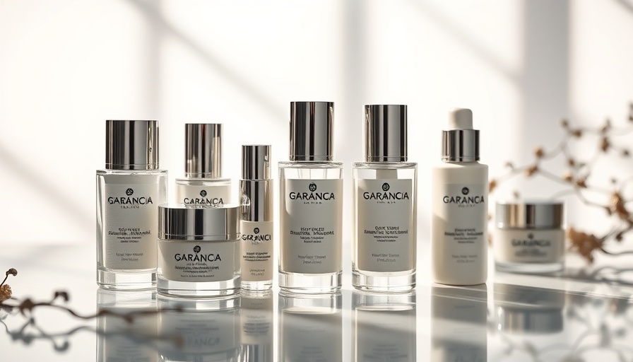 Garancia Skincare products in a minimalist display with soft lighting.