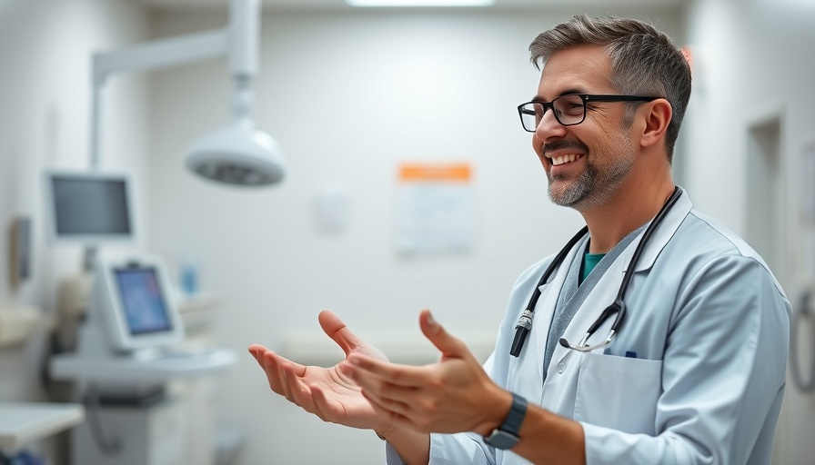 Male doctor explaining procedure in a medical office, how to get salmon DNA PDRN.