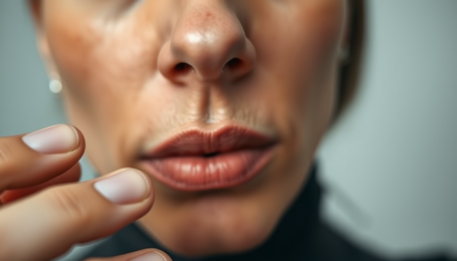 Close-up of nose veins explained in laser treatment video.